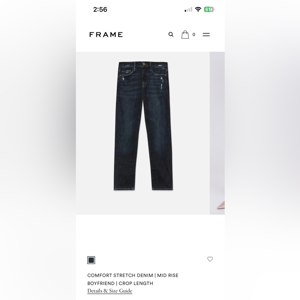 NWT Frame Denim Women Le Garçon